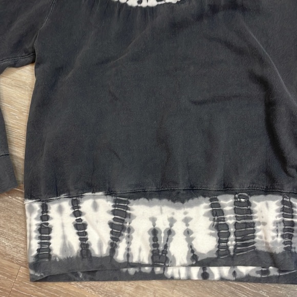 Monrow Crewneck Sweatshirt Gray White Tie Dye Size XS - Picture 3 of 10